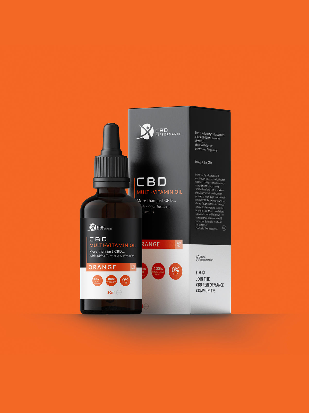 CBD oil multi-vitamin oil orange